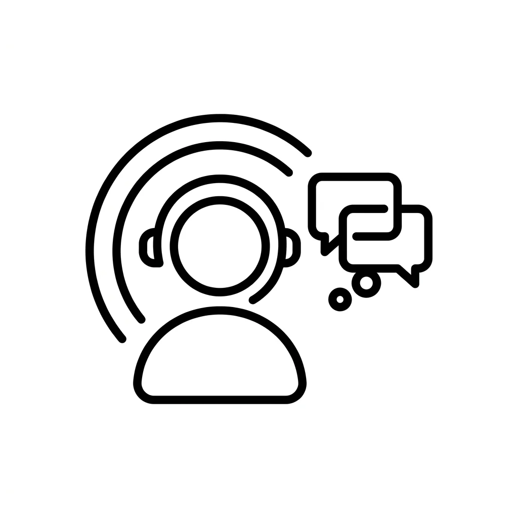 Customer support icon headset 202607101608