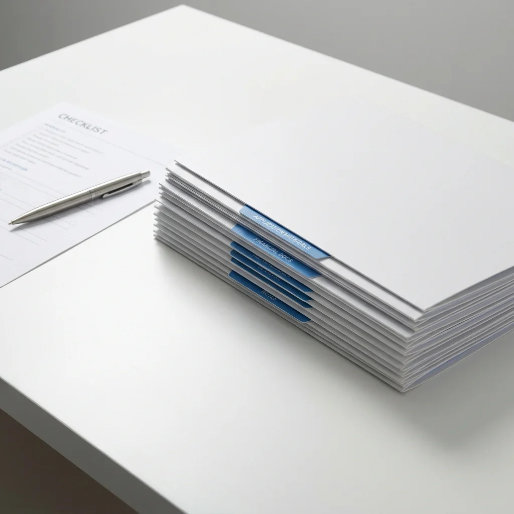 Folders and pen on desk 202607090239