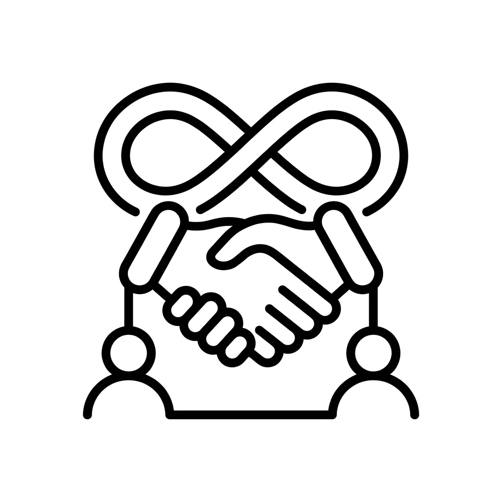 Handshake infinity symbol busine… 202607101616