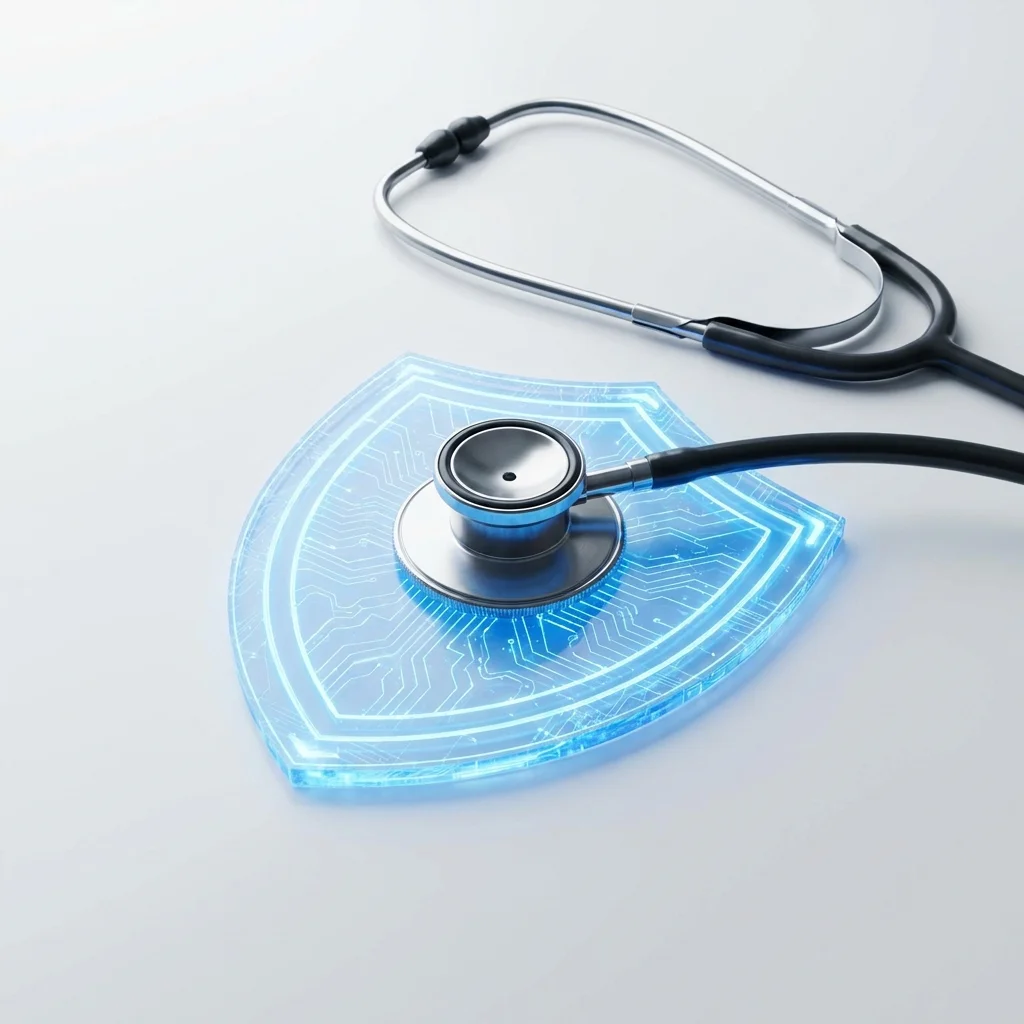Stethoscope on digital shield 202607062240