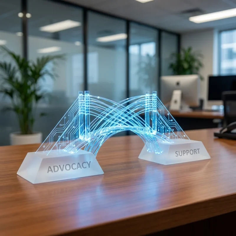 Bridge connecting platforms on desk 202607090239