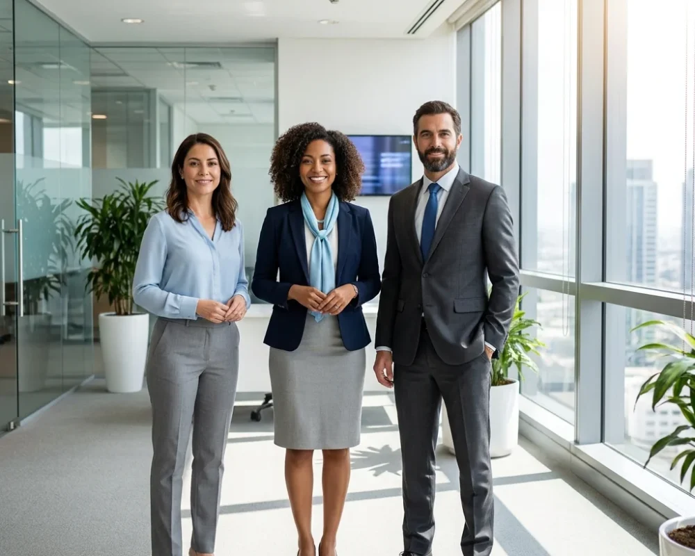 Business professionals standing … 202607090252